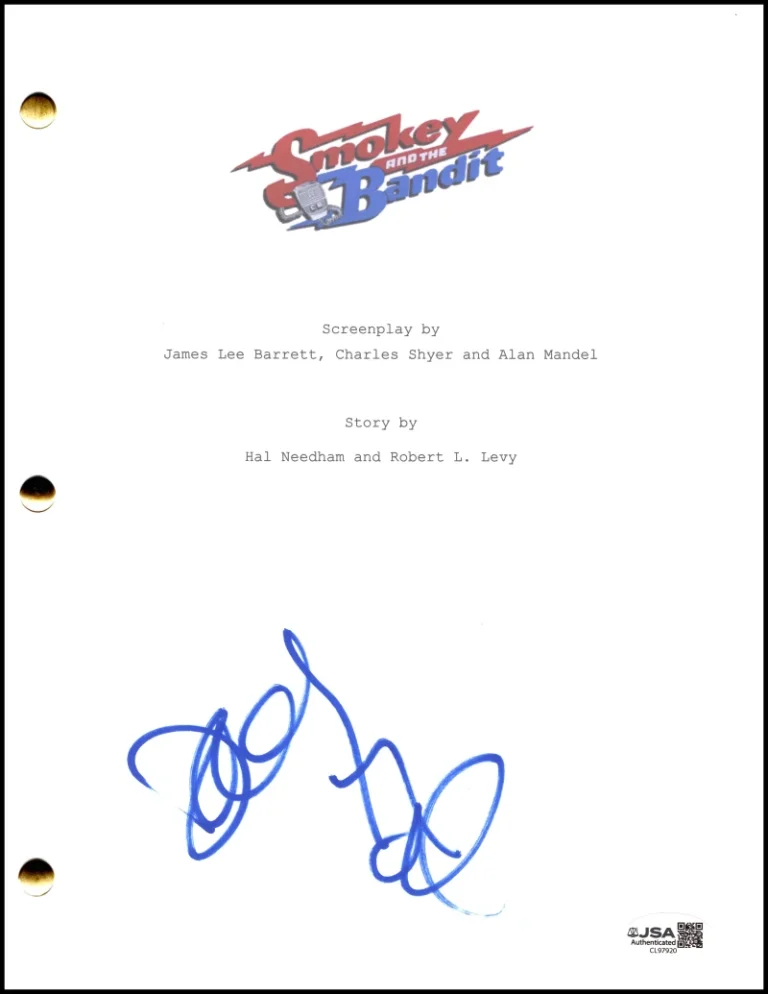 Sally Field Signed Autograph Smokey and the Bandit Full Movie Script w/ JSA COA