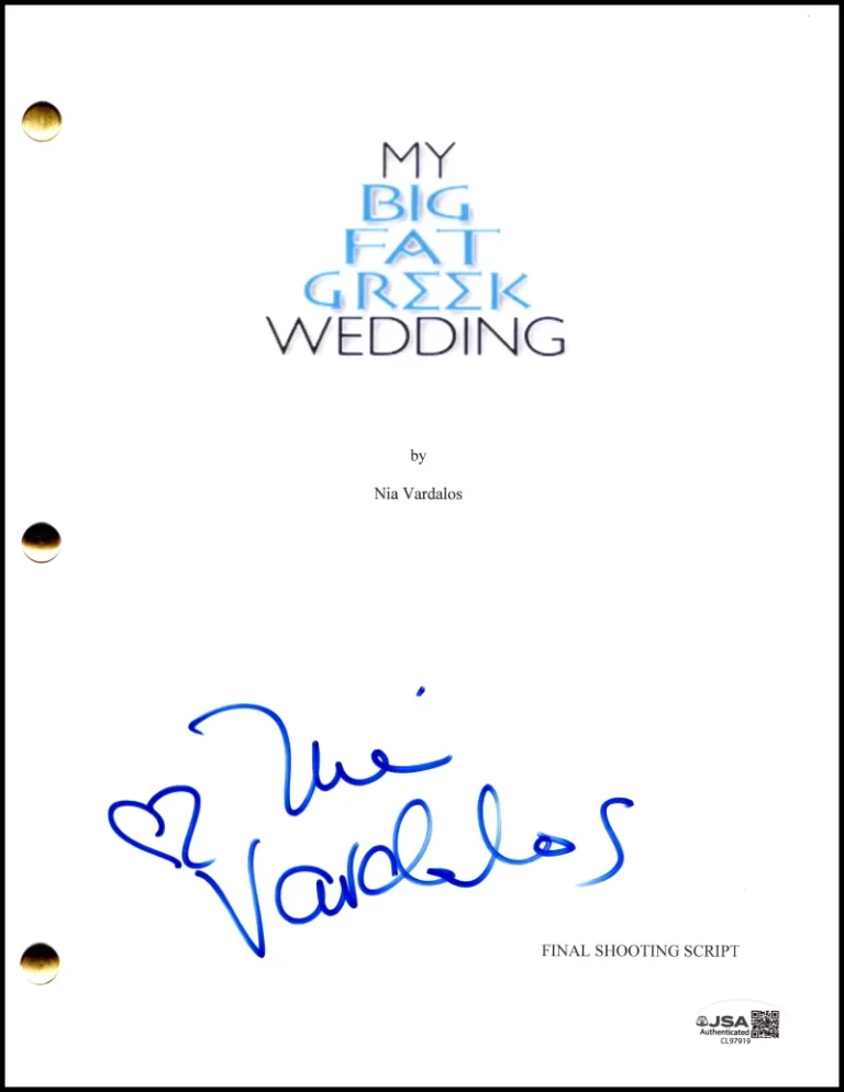 Nia Vardalos Signed Autograph My Big Fat Greek Wedding Movie Script w/ JSA COA