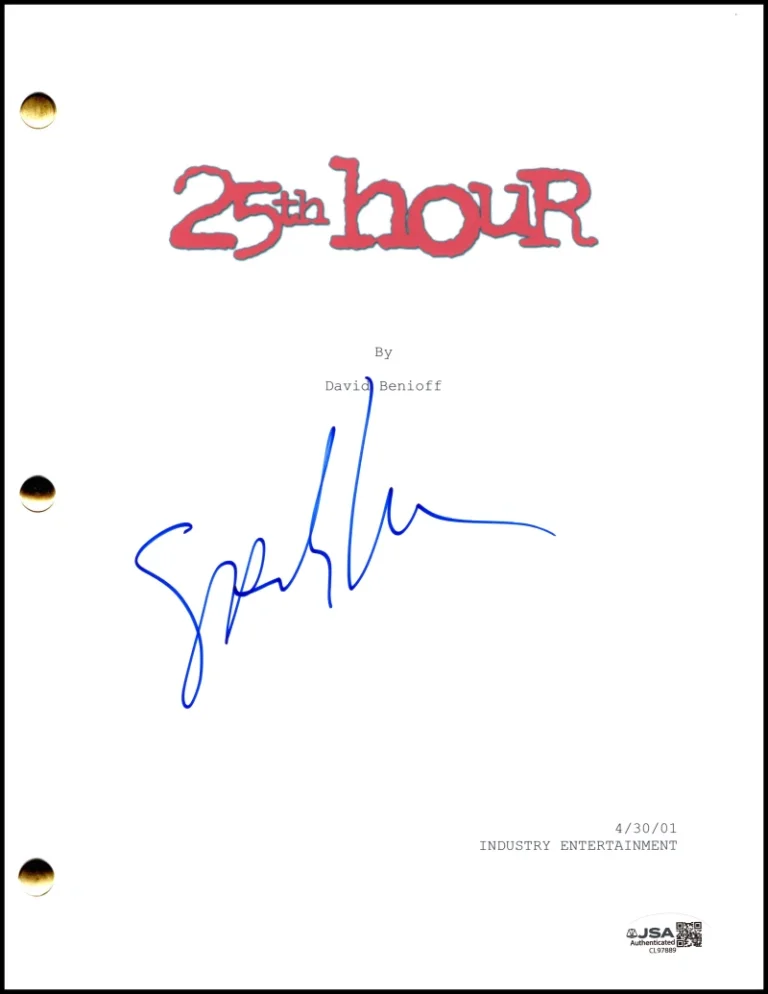 Spike Lee Signed Autograph 25th Hour Full Movie Script Screenplay w/ JSA COA