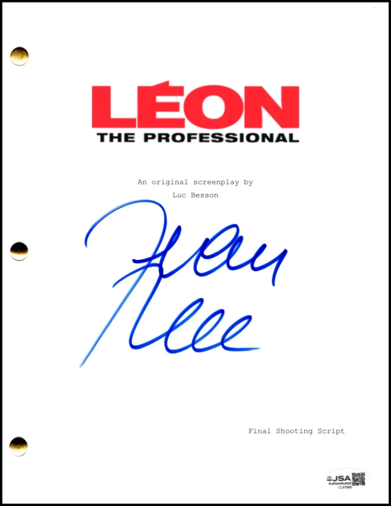 Jean Reno Signed Autograph Leon The Professional Movie Script Screenplay JSA COA