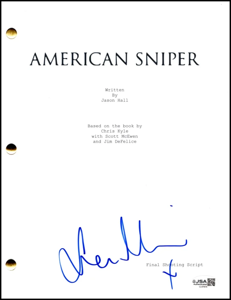 Sienna Miller Signed Autograph American Sniper Movie Script Screenplay JSA COA