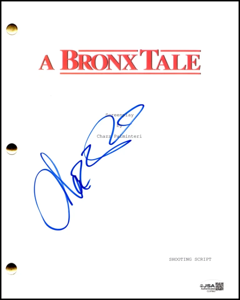 Chazz Palminteri Signed Autograph A Bronx Tale Movie Script Screenplay - JSA COA