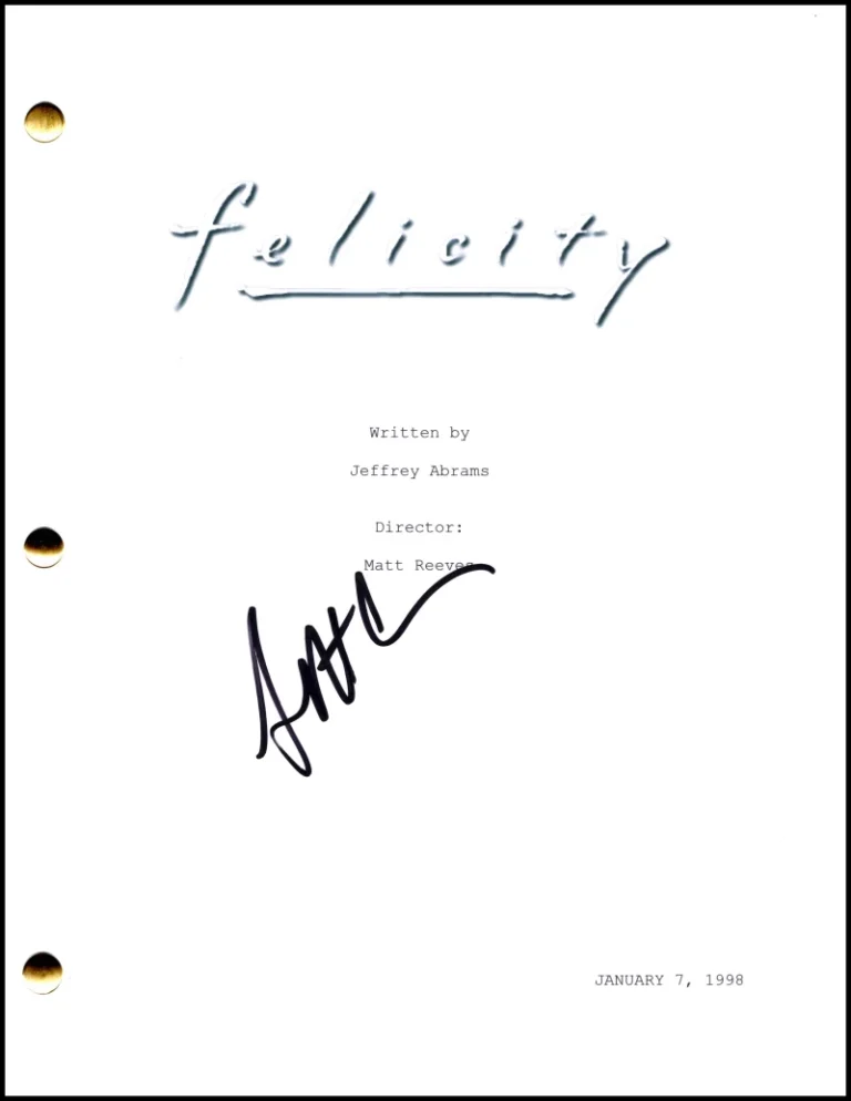 Scott Speedman Signed Autograph Felicity Pilot Script Screenplay - Ben Covington