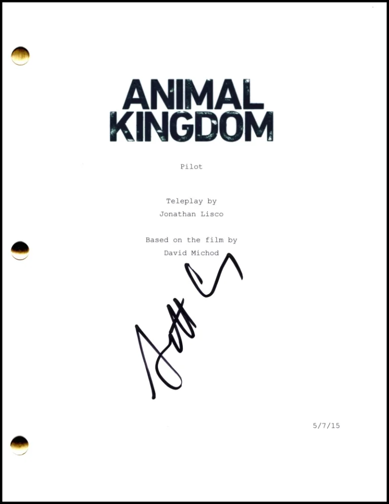 Scott Speedman Signed Autograph Animal Kingdom Full Pilot Script Screenplay Baz