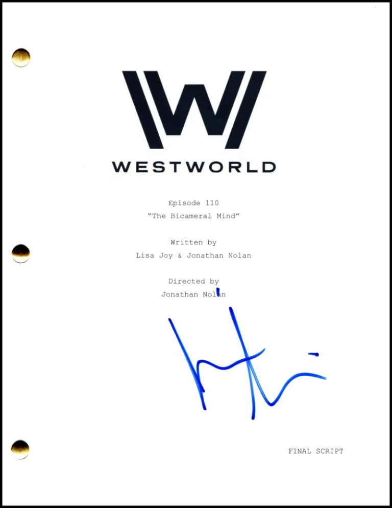 Jimmi Simpson Signed Autograph Westworld Full Episode Script Screenplay  William