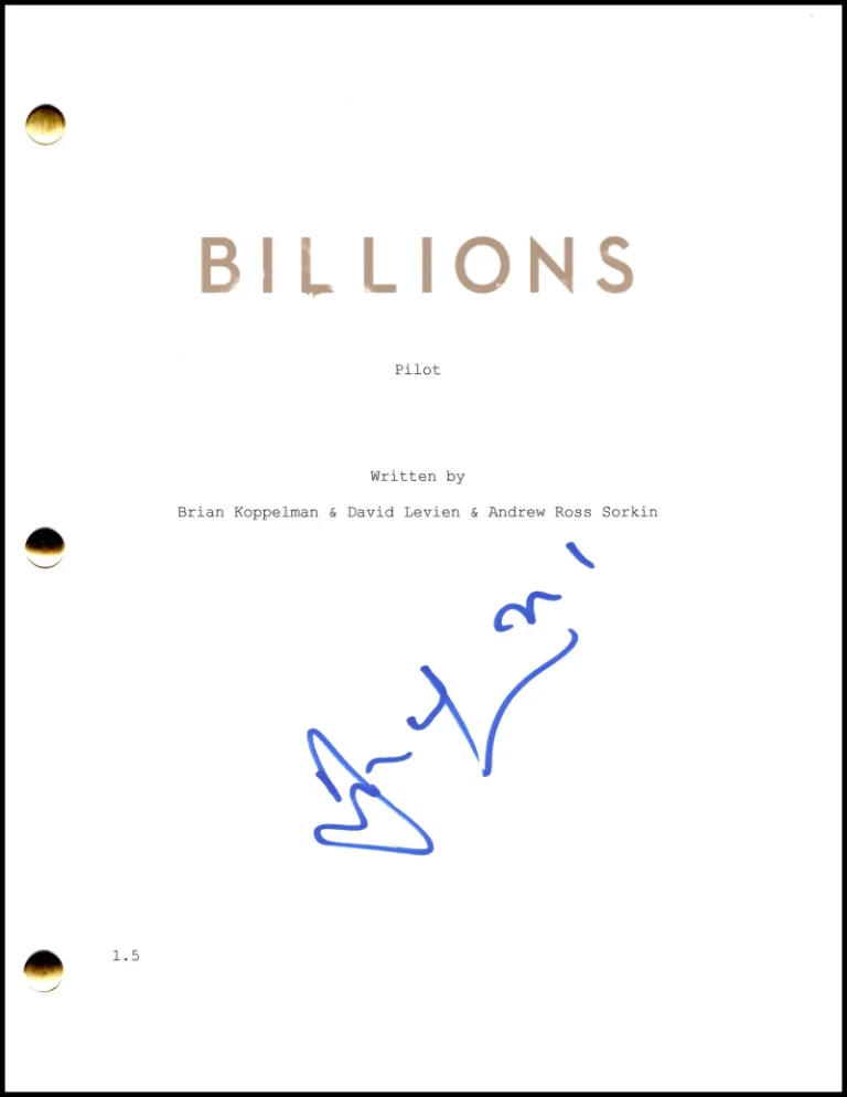 Damian Lewis Signed Autograph Billions Pilot Script Screenplay - Bobby Axelrod