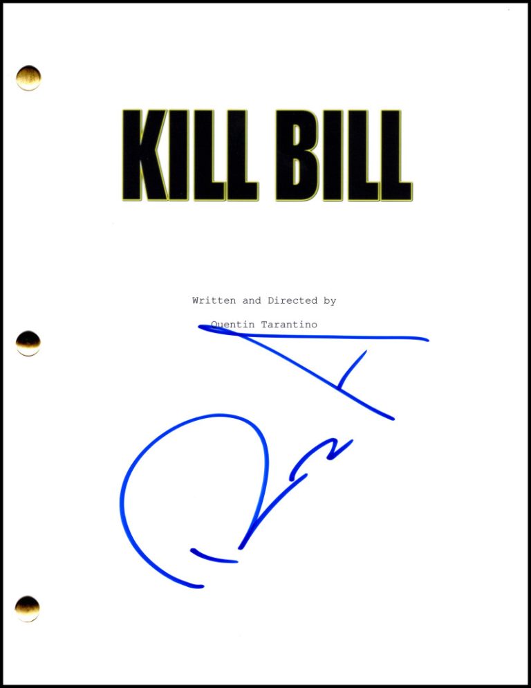 RZA Signed Autograph Quentin Tarantino 's Kill Bill Movie Script Screenplay