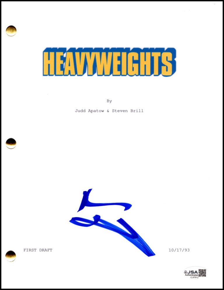 Ben Stiller Signed Autograph Heavyweights Script Screenplay  Tony Perkis JSA COA