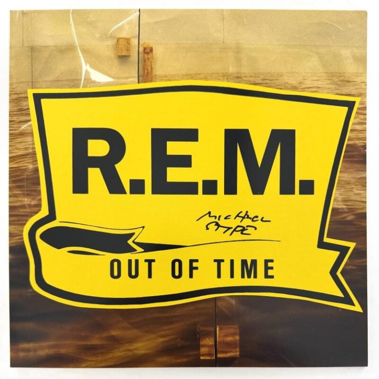 Michael Stipe REM R.E.M. Signed Autograph Out of Time Album Vinyl Record LP