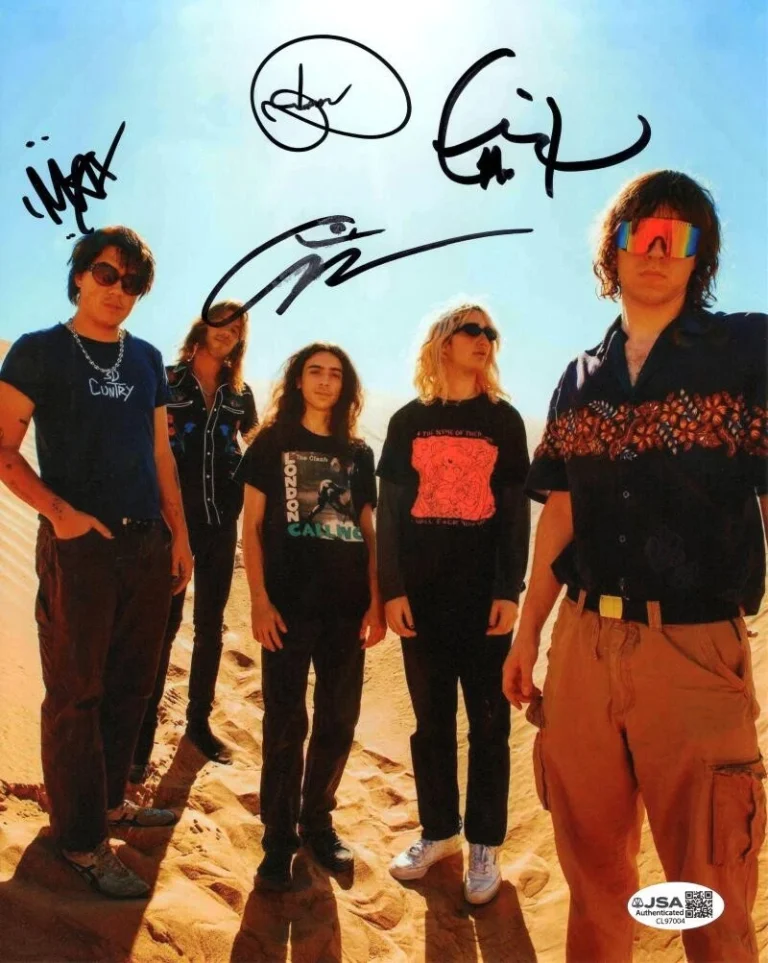 Geese Full Band x4 Signed Autograph 8x10 Photo Cameron Max Emily Dominic JSA COA