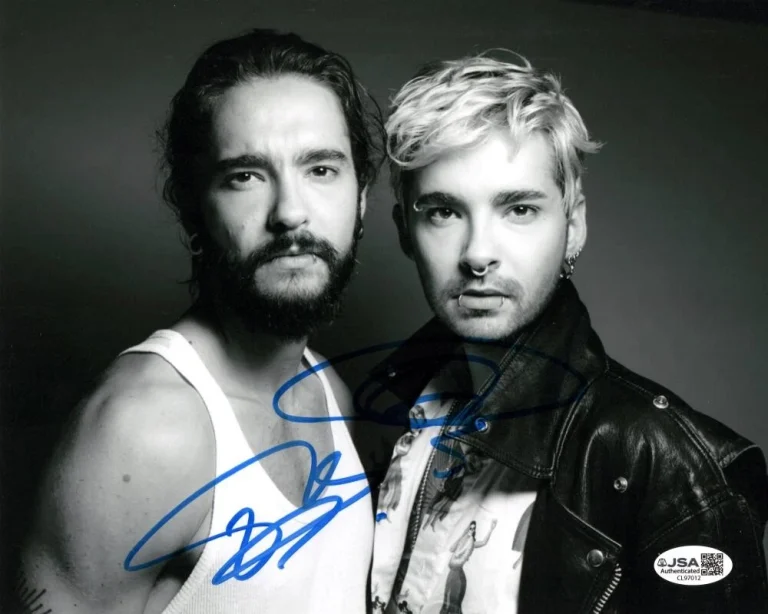 Bill & Tom Kaulitz Tokio Hotel Signed Autograph 8x10 Photo Photograph w/ JSA COA