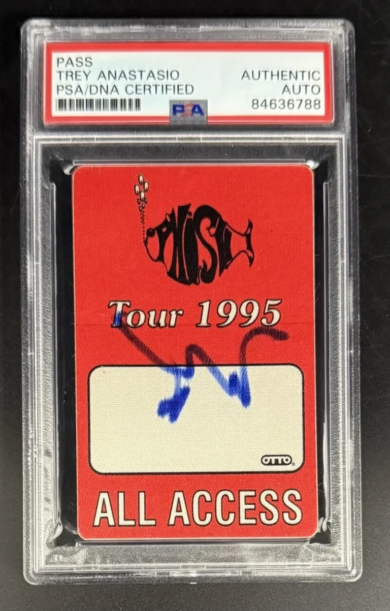 Trey Anastasio Phish Signed Autograph PSA/DNA COA Slab 1995 Tour Access Pass B