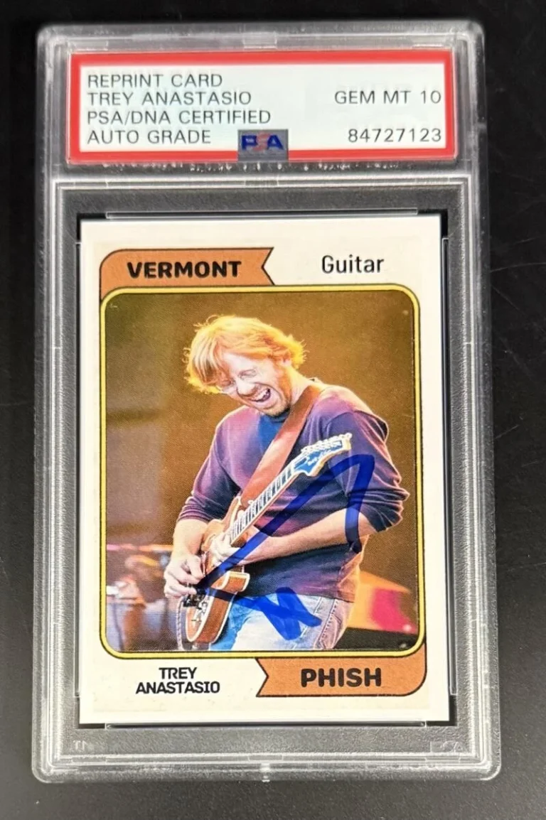 Trey Anastasio Phish Signed Autograph PSA/DNA COA Slab GEM10 Vermont Guitar Card