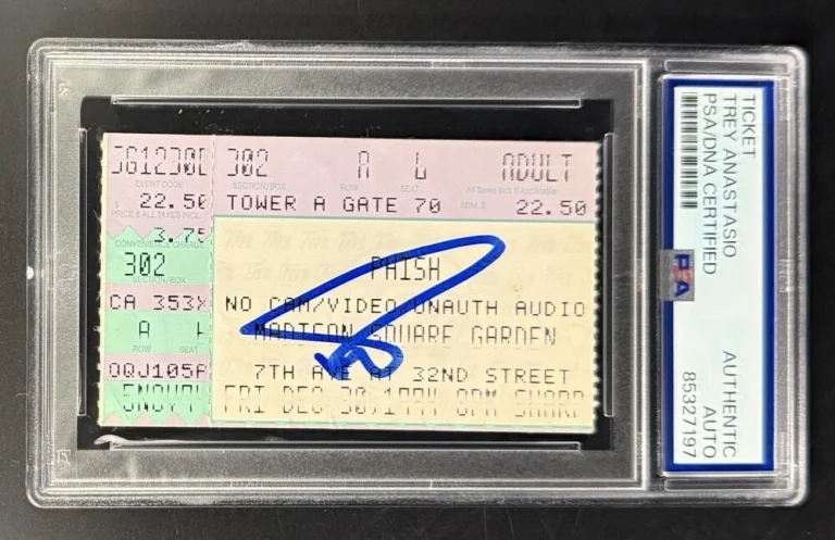 Trey Anastasio Signed Autograph Phish PSA/DNA COA Slabbed NYE 1994 MSG Ticket