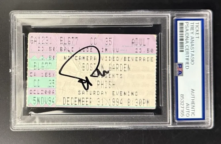 Trey Anastasio Signed Autograph Phish PSA/DNA COA Slab New Years 1994 NYC Ticket