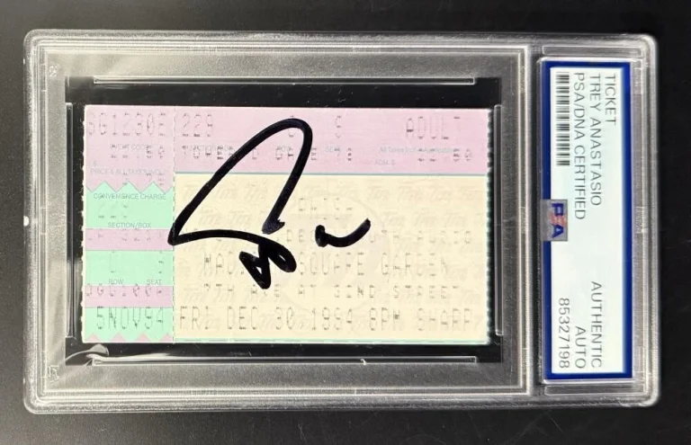 Trey Anastasio Signed Autograph Phish PSA/DNA COA Slab New Years MSG 1994 Ticket