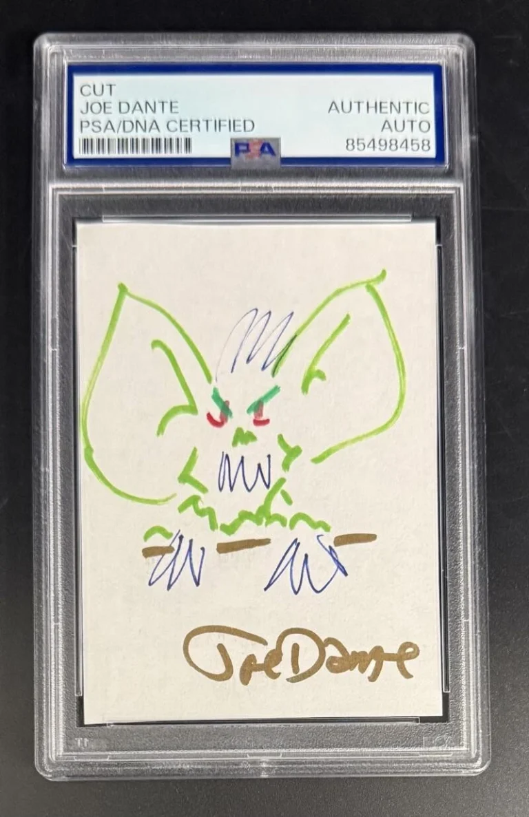 Joe Dante Signed Autograph PSA/DNA COA Slab Rare Original Gremlins Sketch Cut