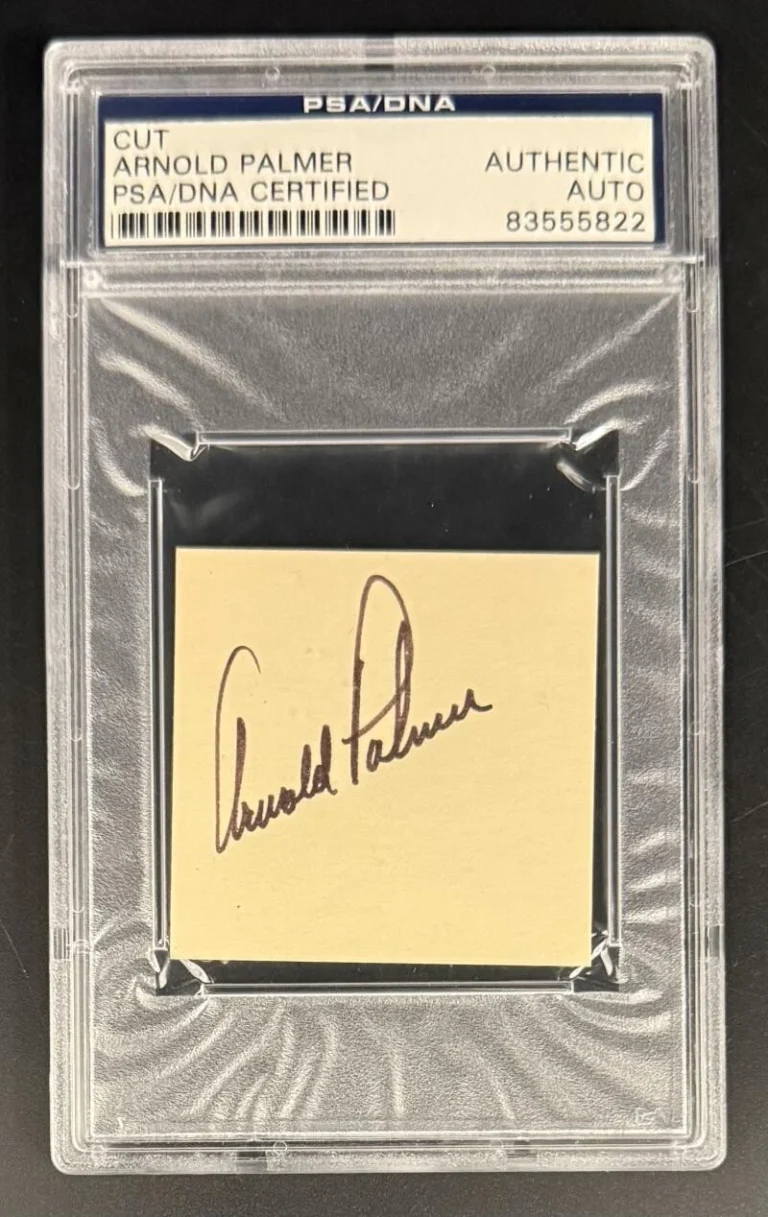 Arnold Palmer Signed Autograph PSA/DNA COA Slabbed Golf Champion Rare Cut Card