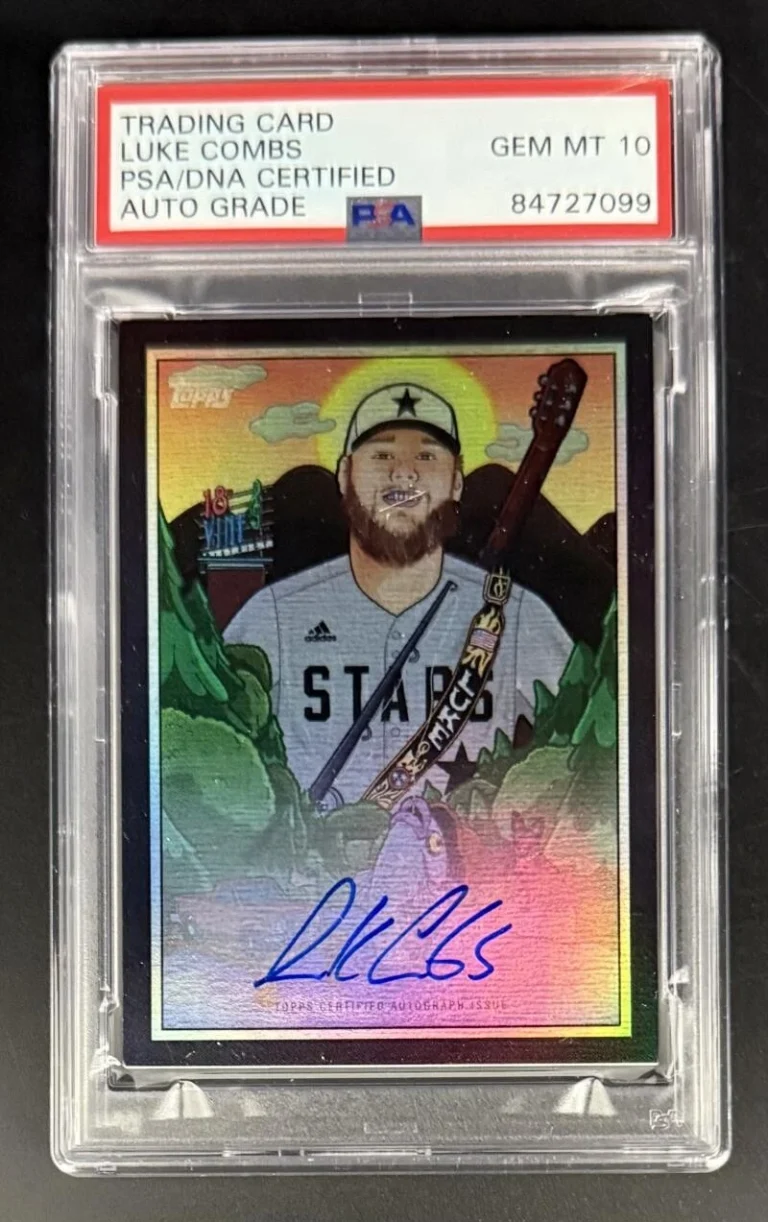 Luke Combs Signed Autograph PSA/DNA 2021 Topps Nashville Stars  GEM MINT 10 AUTO