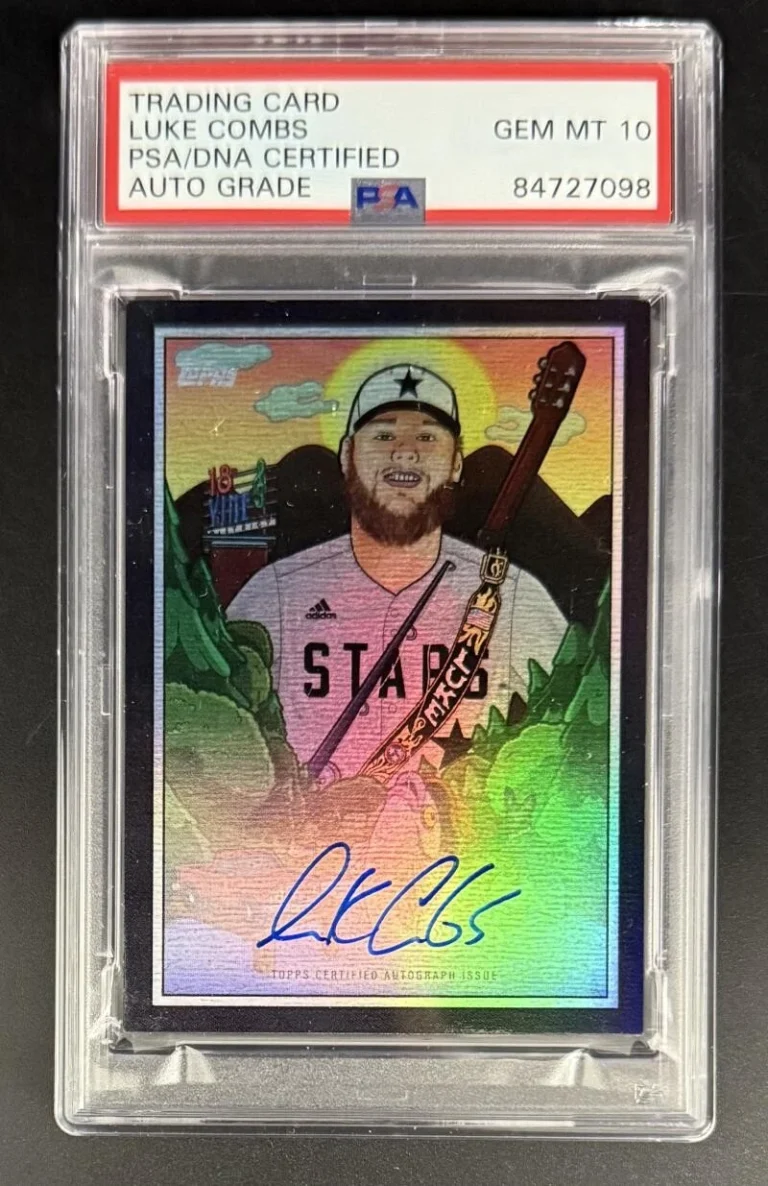 Luke Combs Signed Autograph PSA/DNA 2021 Topps Nashville Stars GEM MINT 10 AUTO