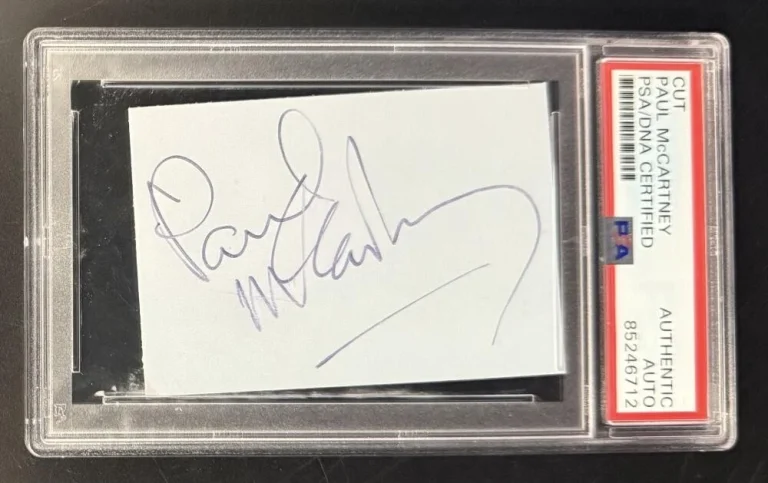 Paul McCartney Beatles Signed Autograph PSA/DNA COA Slabbed Full Signature Cut