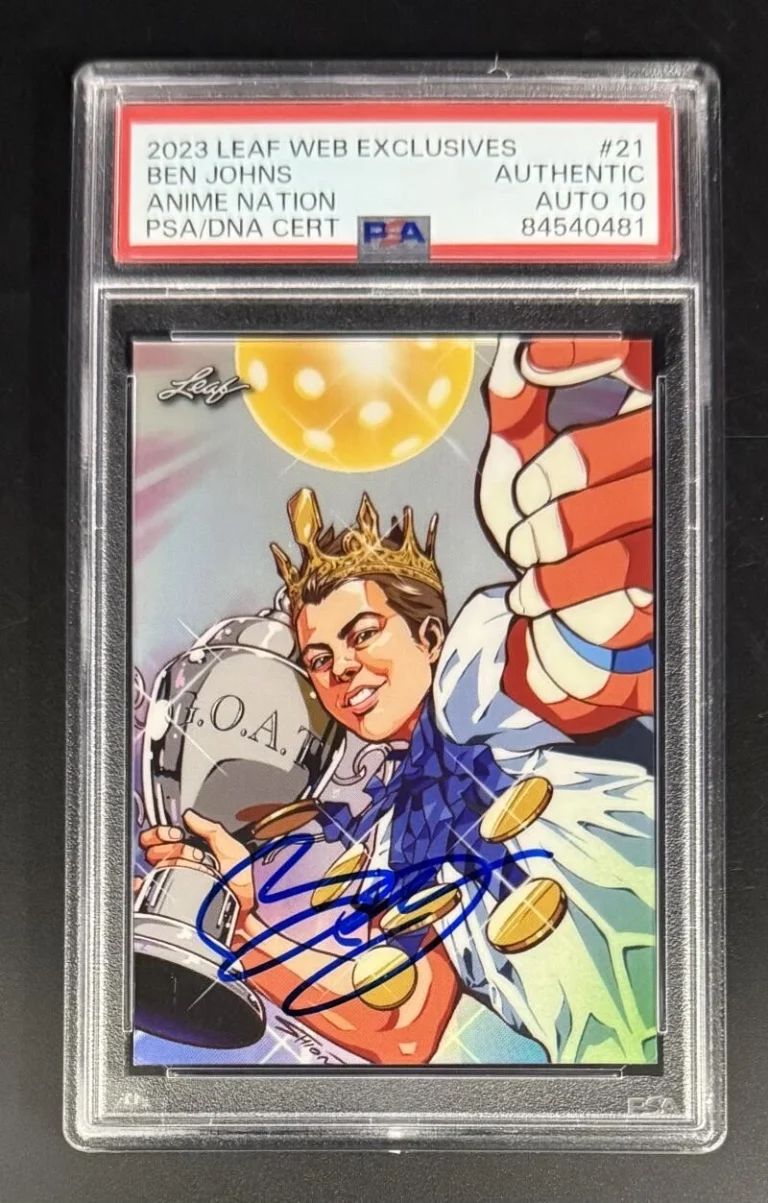 Ben Johns Signed Autograph 2023 Leaf Web Exclusives Pickleball  GEM MINT 10 AUTO