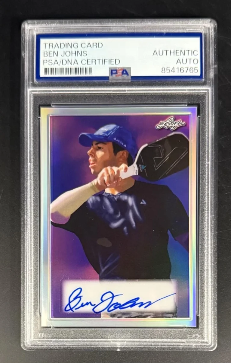 Ben Johns Signed Autograph Leaf Series PSA/DNA COA Slab Trading Card Pickleball