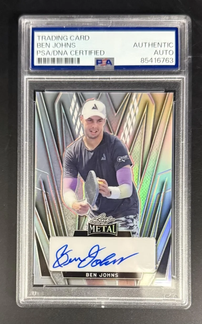 Ben Johns Signed Autograph Leaf Metal PSA/DNA COA Slab Trading Card Pickleball
