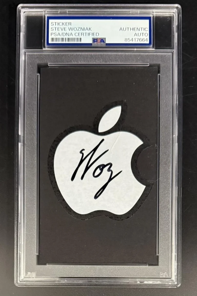 Steve Wozniak Signed Autograph PSA/DNA Slabbed Apple Sticker 3x5 Index Card