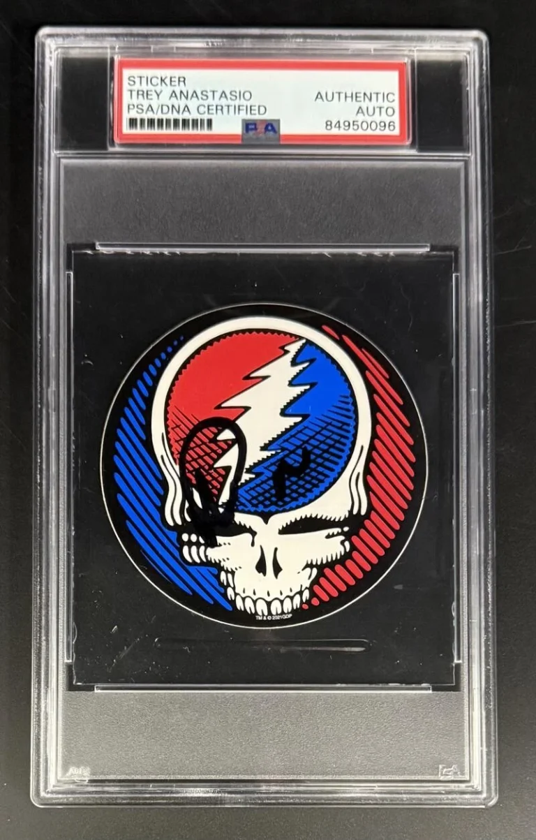 Trey Anastasio Phish Signed Autograph PSA/DNA COA Slabbed Grateful Dead Sticker