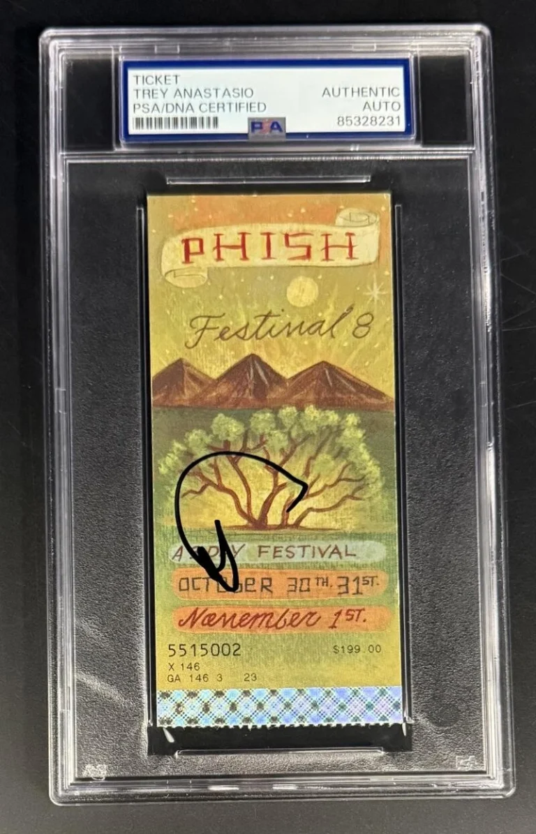 Trey Anastasio Phish Signed Autograph PSA/DNA COA Slabbed Festival 8 2Day Ticket