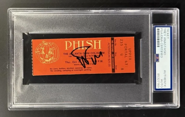 Trey Anastasio Phish Signed Autograph PSA/DNA COA Slabbed Atlanta Pollock Ticket