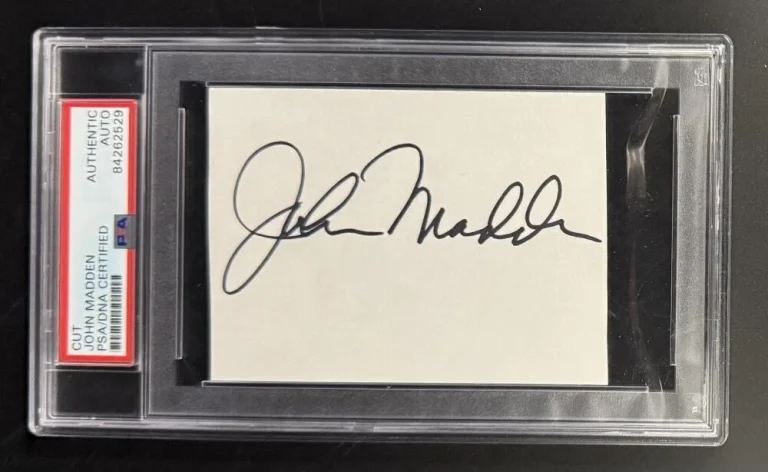 John Madden Signed Autograph PSA/DNA COA Slab Legendary NFL Football Coach Card