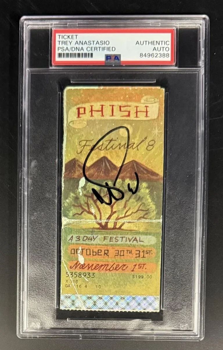 Trey Anastasio Phish Signed Autograph PSA/DNA COA Slab Halloween Festival Ticket