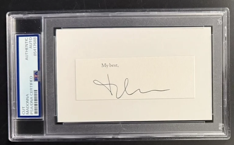 Madonna Signed Autograph PSA/DNA COA Slabbed Encapsulated Very Rare My Best Card