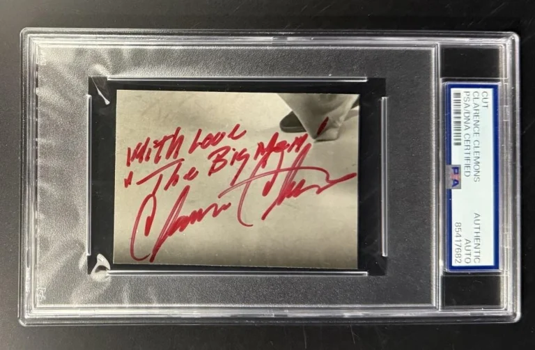 Clarence Clemons Signed Autograph PSA/DNA Slabbed Cut The Big Man Springsteen