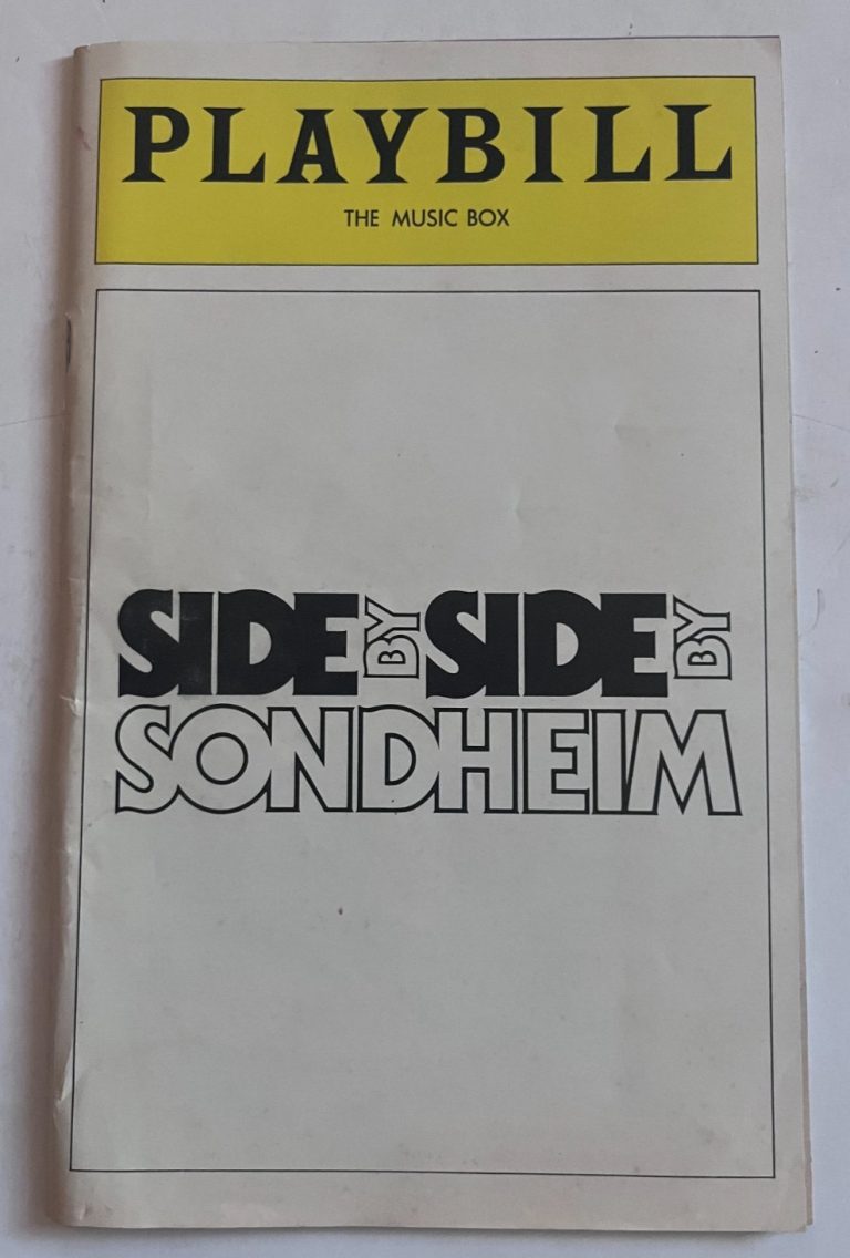 Side By Side By Sondheim April 1977 Playbill The Music Box