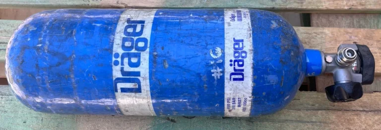 DRAGER BLUE AIR TANK 4500 PSI 310 BAR WITH VALVE 