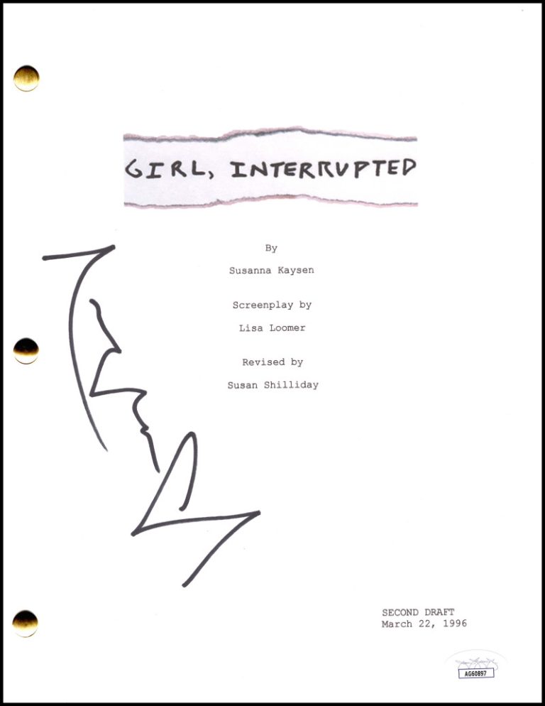 Angelina Jolie Signed Autograph Girl Interrupted Movie Script Screenplay JSA COA
