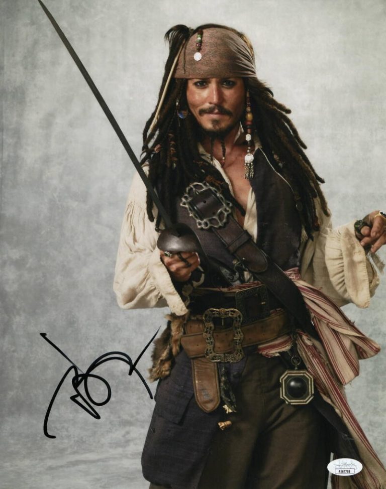 Johnny Depp Signed Autograph 11x14 Photo Jack Sparrow Pirates of Caribbean JSA