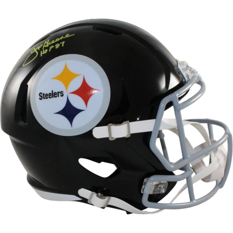 Joe Greene Autographed Pittsburgh Steelers F/S TB Helmet Beckett Witness 56952