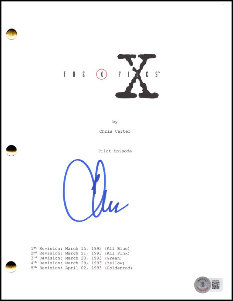 Chris Carter Signed Autograph The X-Files Full Pilot Script Screenplay - Beckett