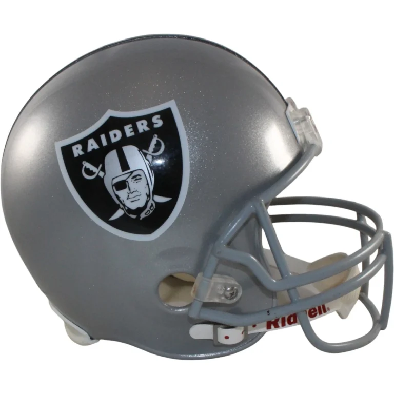 Oakland Raiders Full Size Replica VSR4 Damaged Helmet Riddell 57178