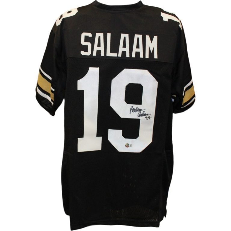 Rashaan Salaam Autographed Colege Style Size XL Black Jersey 94 Beckett 57177