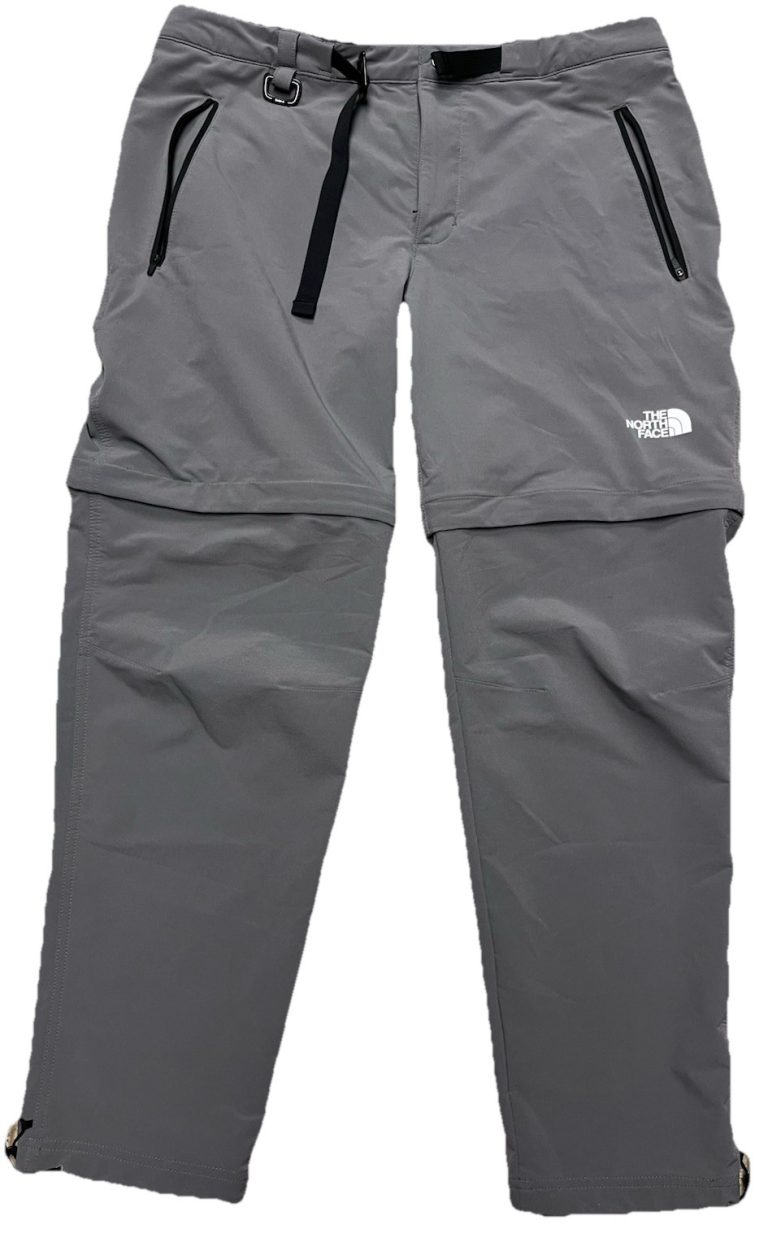 Mens The North Face Gray Convertible Hiking Pants Shorts Size Large Zip Off Legs