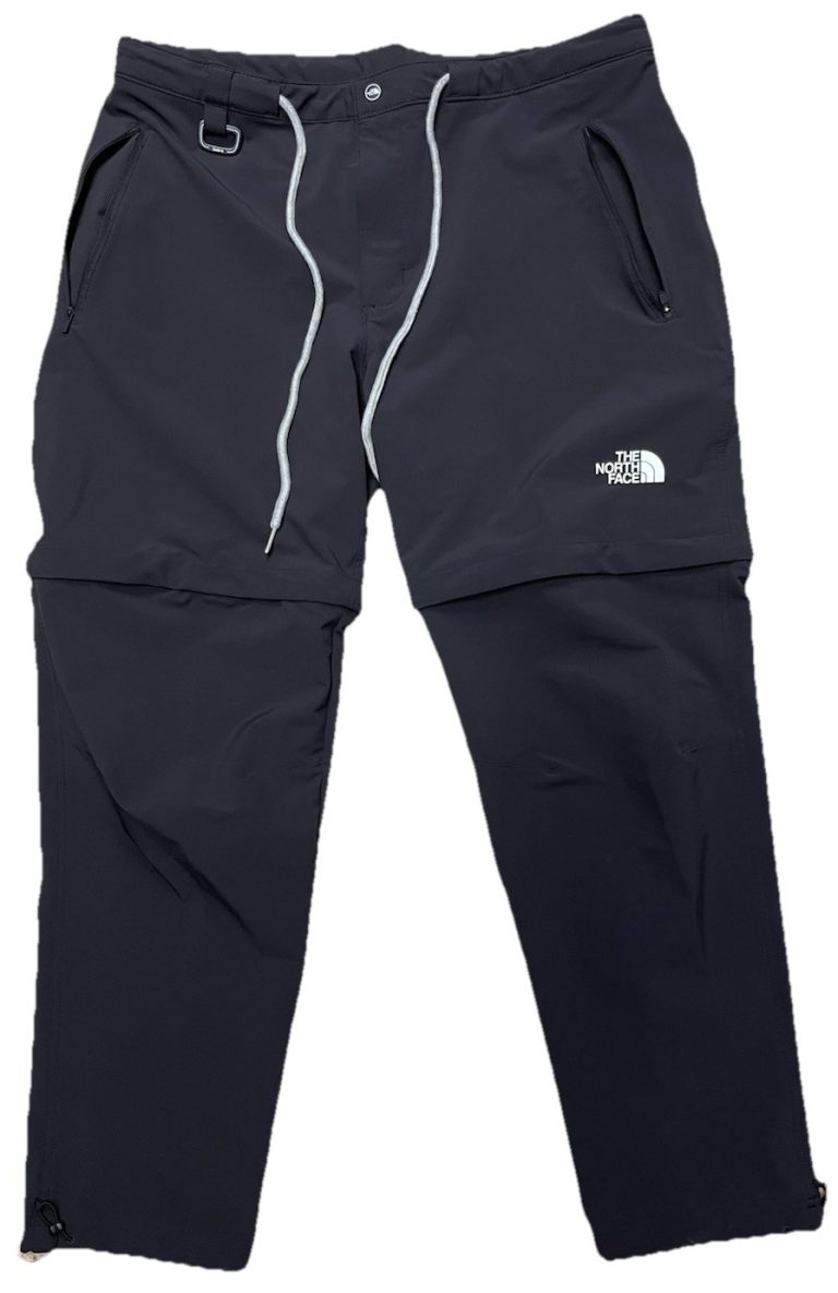 Mens The North Face Black Convertible Hiking Pants Shorts Large Zip Off No Belt