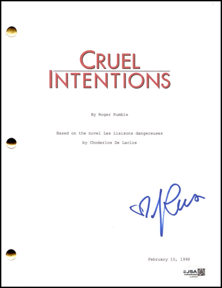 Reese Witherspoon Signed Autograph Cruel Intentions Movie Script Screenplay JSA