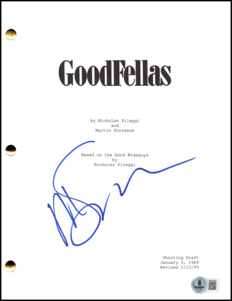 Martin Scorsese Signed Autograph Goodfellas Full Script Screenplay - Beckett COA