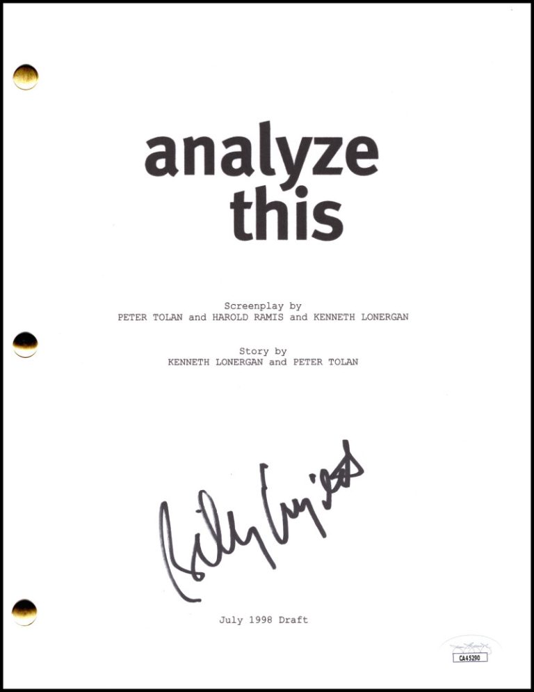 Billy Crystal Signed Autograph Analyze This Full Movie Script Screenplay JSA COA