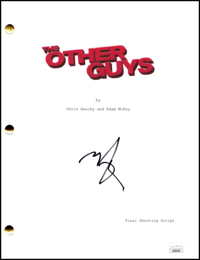 Mark Wahlberg Signed Autograph The Other Guys Movie Script Screenplay w/ JSA COA